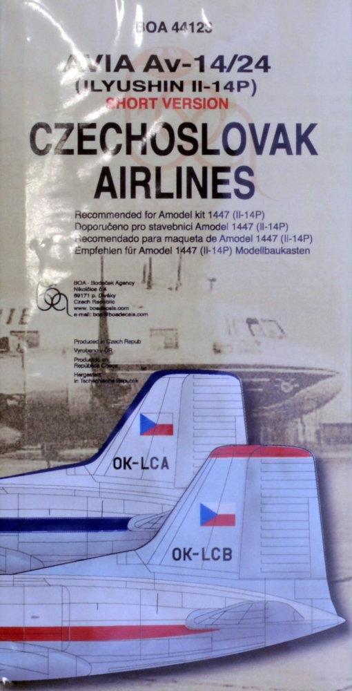 1/144 Decals Av-14/24 (Il-14 early) CZ Airlines