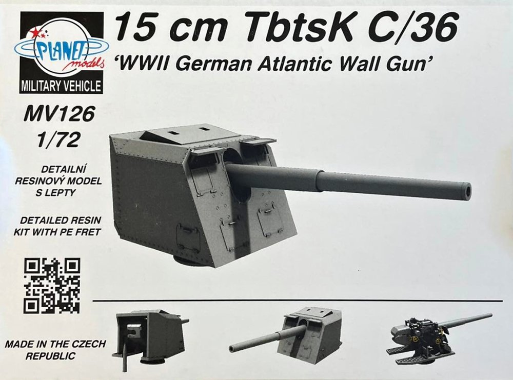 1/72 15cm TbtsK C/36 German WWII Atlantic Wall Gun
