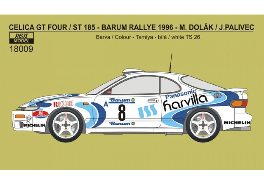 1/18 Decal Celica ST185 Rally Barum 1996