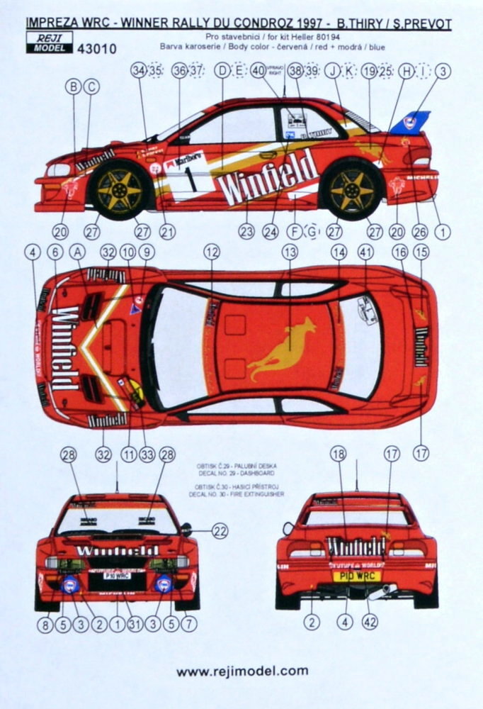 1/43 Subaru Impreza WRC Rally Du Condroz 1997