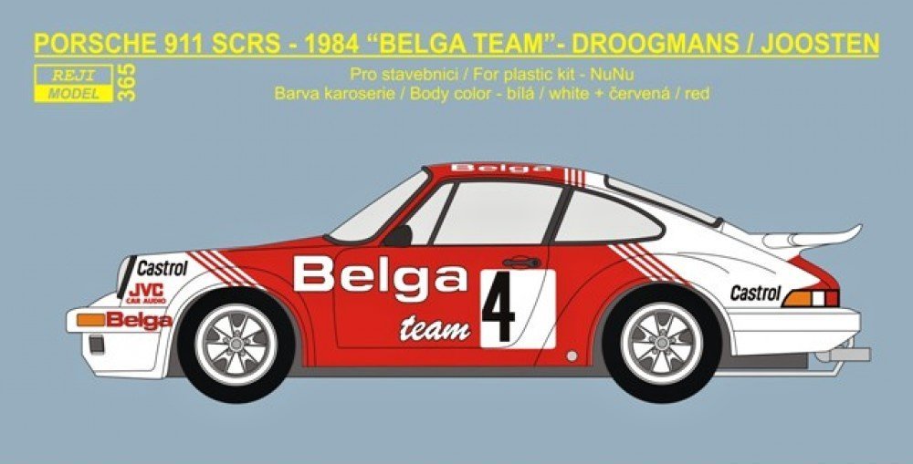 1/24 Transkit Porsche 911 SCRS Belga team 1984