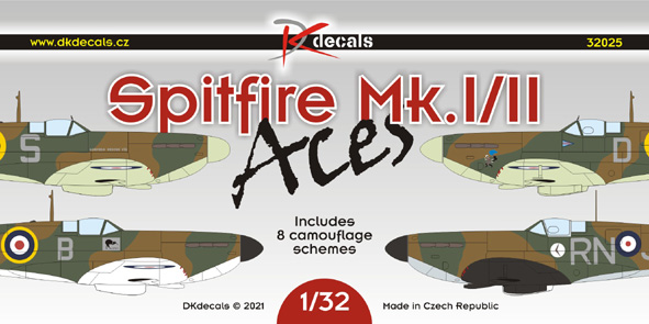 1/32 Spitfire Mk.I/II Aces (8x camo)