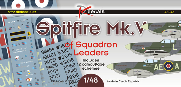 1/48 Spitfire Mk.V of Squadron Leaders (12x camo)