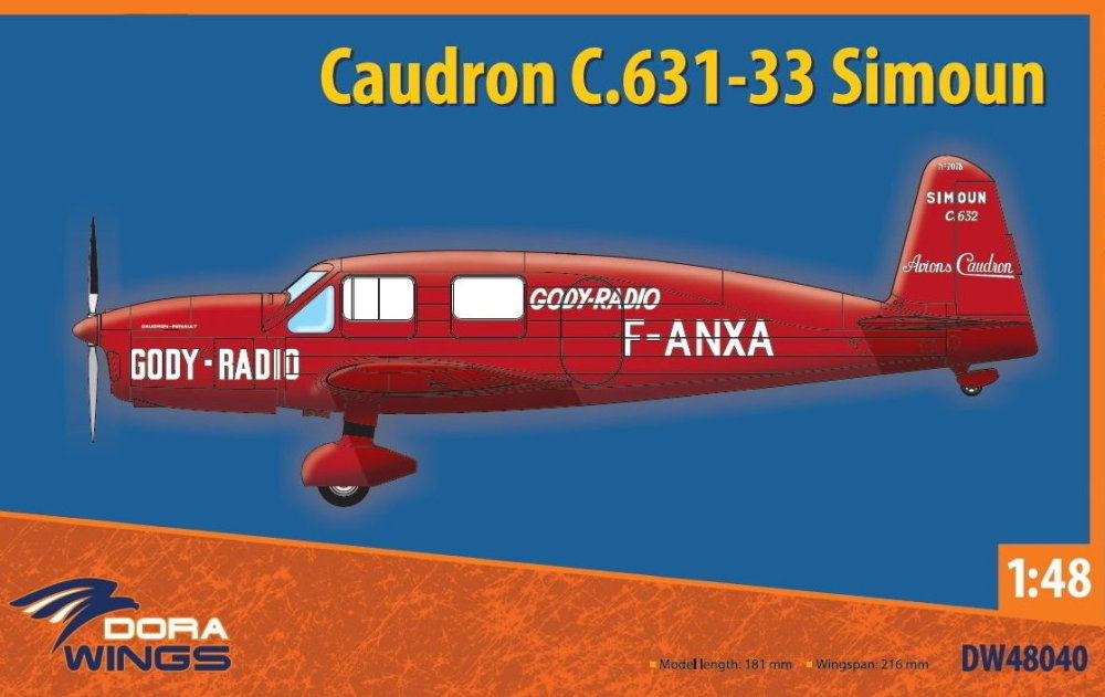 1/48 Caudron C.631-33 Simoun (3x camo)