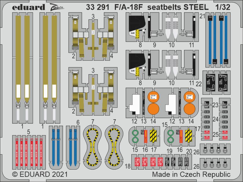 1/32 F/A-18F seatbelts STEEL (REV)