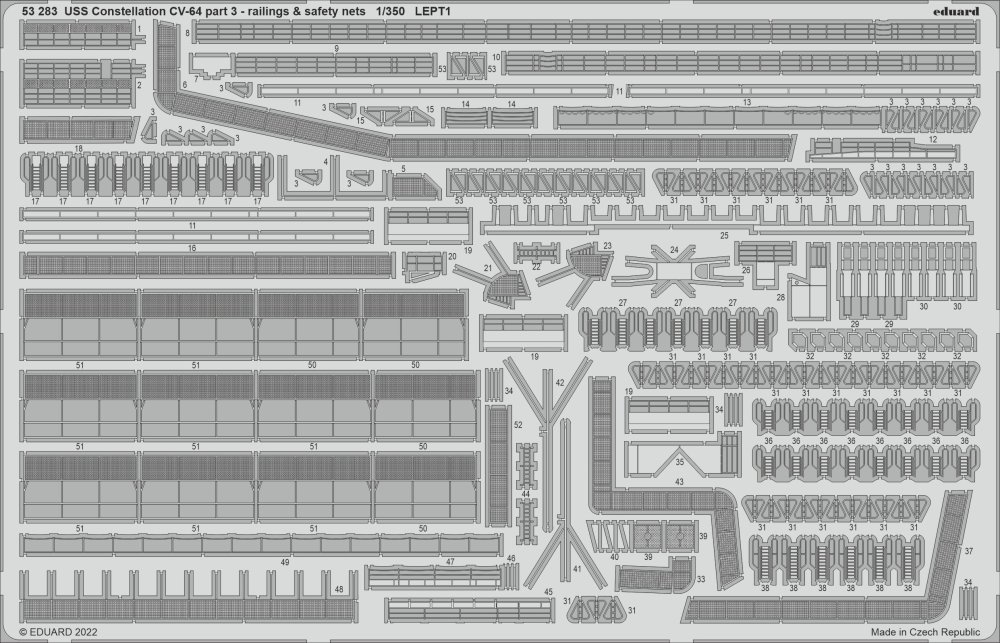 SET 1/350 USS Constell. CV-64 railings&safety nets