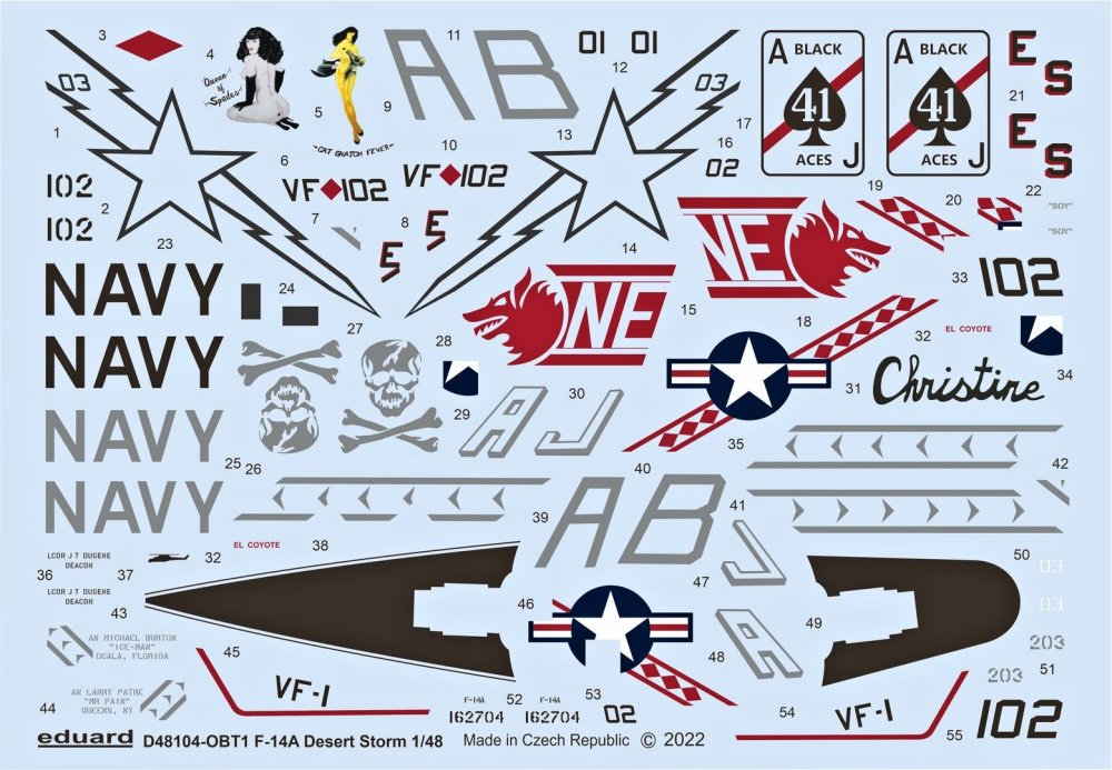 1/48 Decals F-14A Desert Storm (TAM)