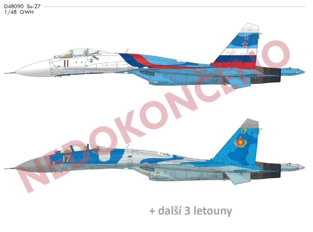 1/48 Decals Su-27 (G.W.H.)