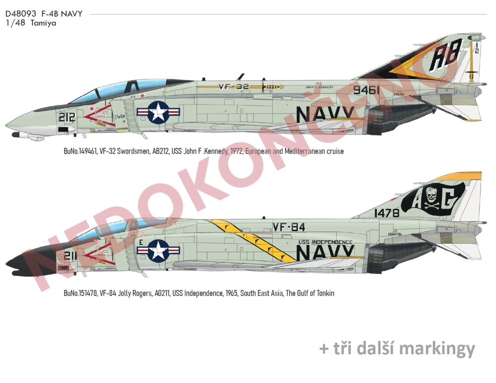 1/48 Decals F-4B NAVY (TAM)