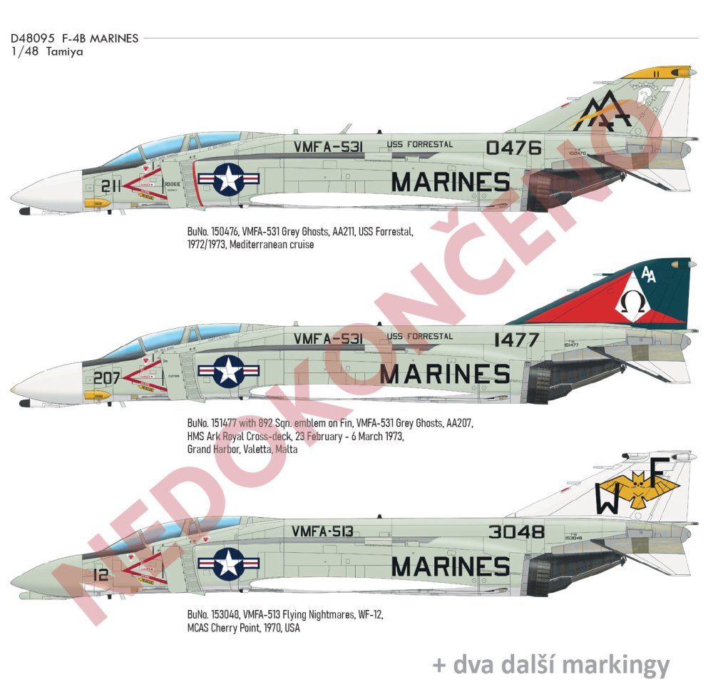 1/48 Decals F-4B MARINES (TAM)