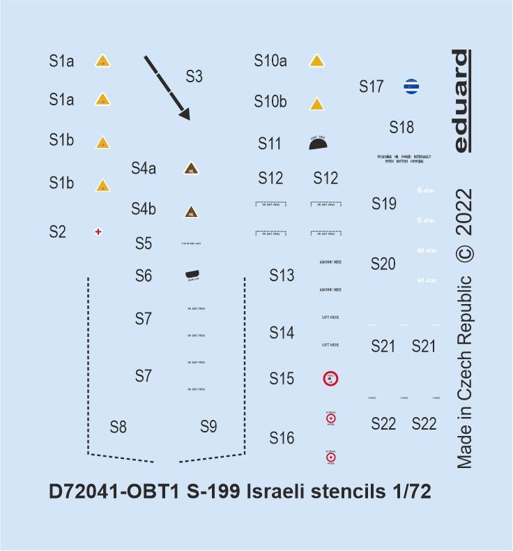 1/72 Decals S-199 Israeli stencils (EDU)
