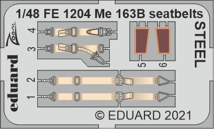 1/48 Me 163B seatbelts STEEL (GASP.MOD.)