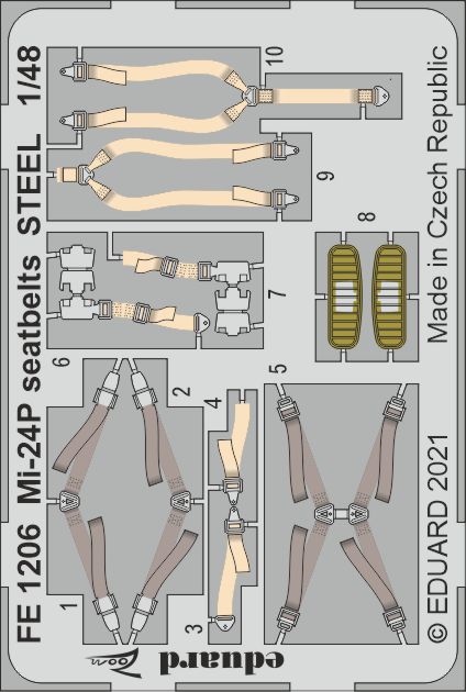 1/48 Mi-24P seatbelts STEEL (ZVE)