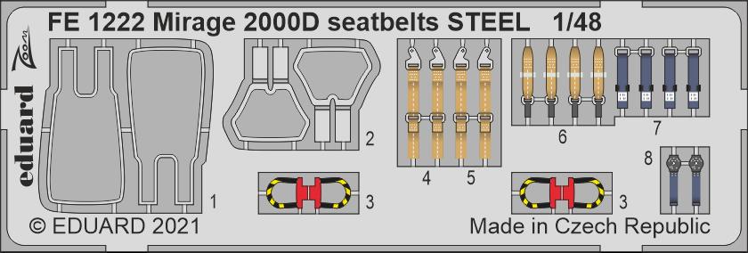 1/48 Mirage 2000D seatbelts STEEL (KIN)