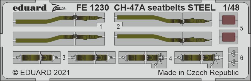 1/48 CH-47A seatbelts STEEL (HOBBYB)