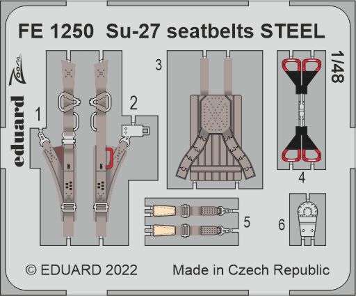 1/48 Su-27 seatbelts STEEL (G.W.H.)