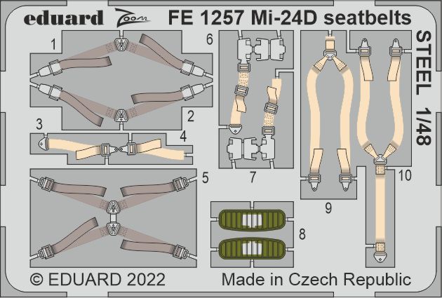 1/48 Mi-24D seatbelts STEEL (TRUMP)