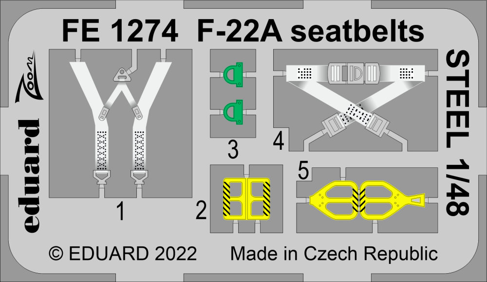 1/48 F-22A seatbelts STEEL (I LOVE K.)