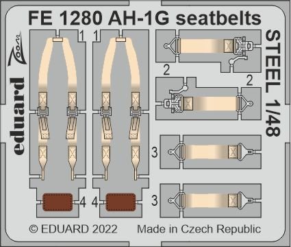 1/48 AH-1G seatbellts STEEL (SP.HOB.)