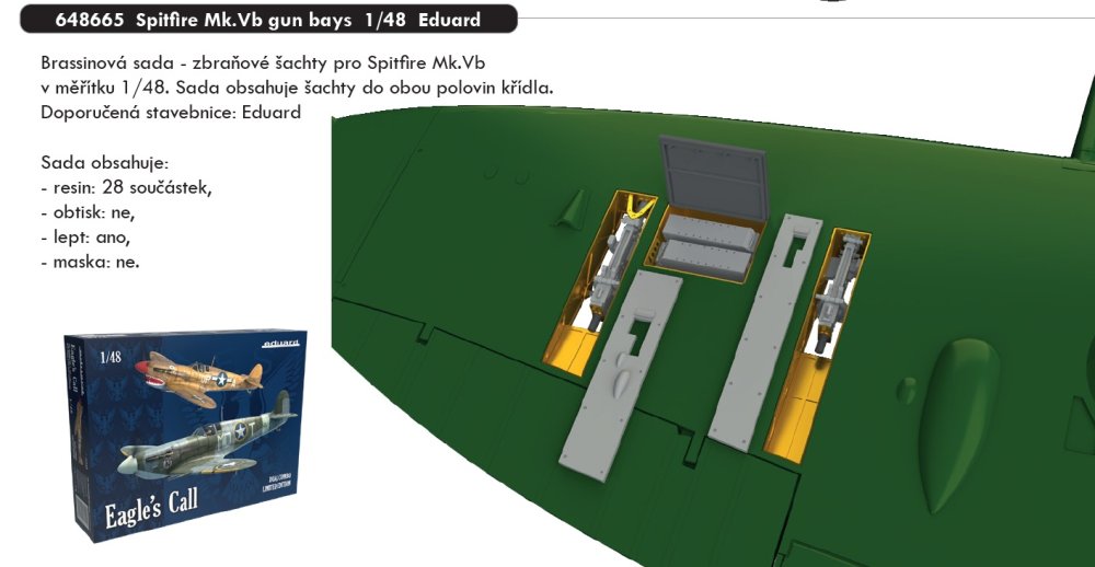 BRASSIN 1/48 Spitfire Mk.Vb gun bays