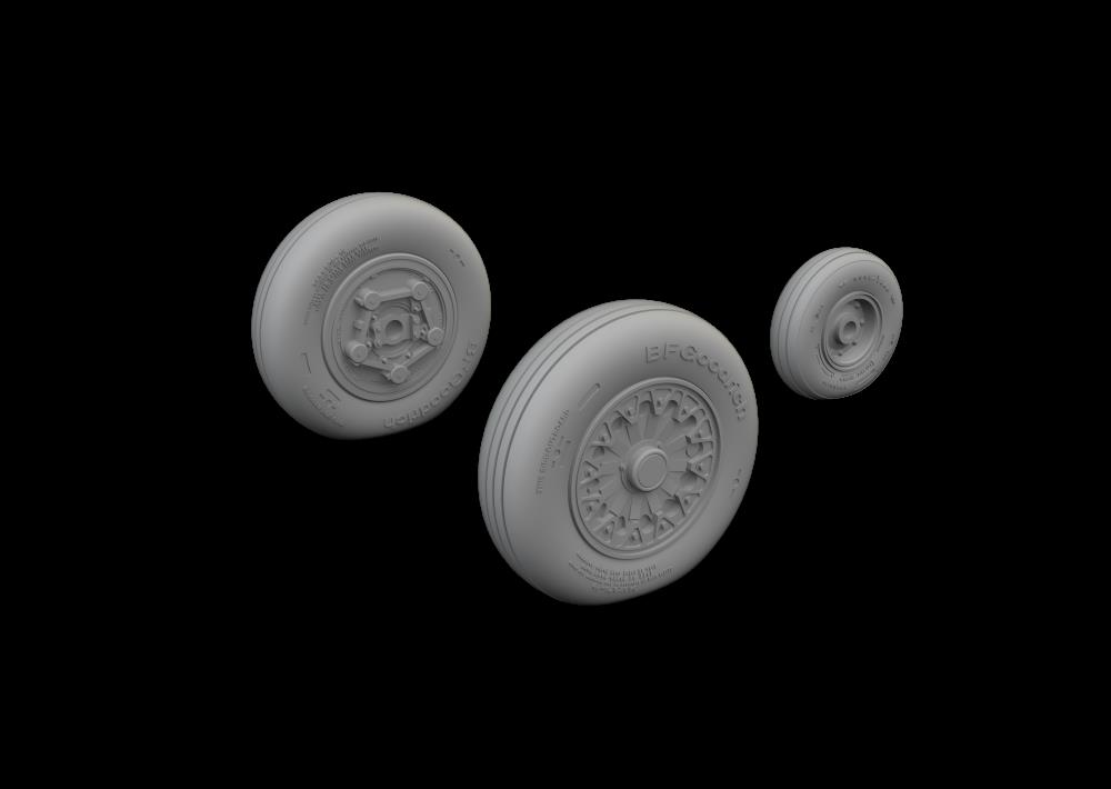 BRASSIN 1/48 F-15A/B wheels (GWH)