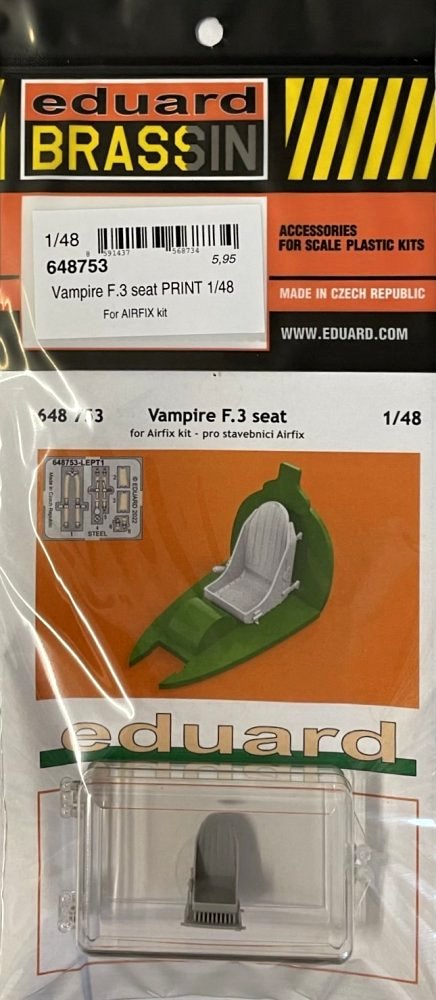 BRASSIN 1/48 Vampire F.3 seat PRINT (AIRF)