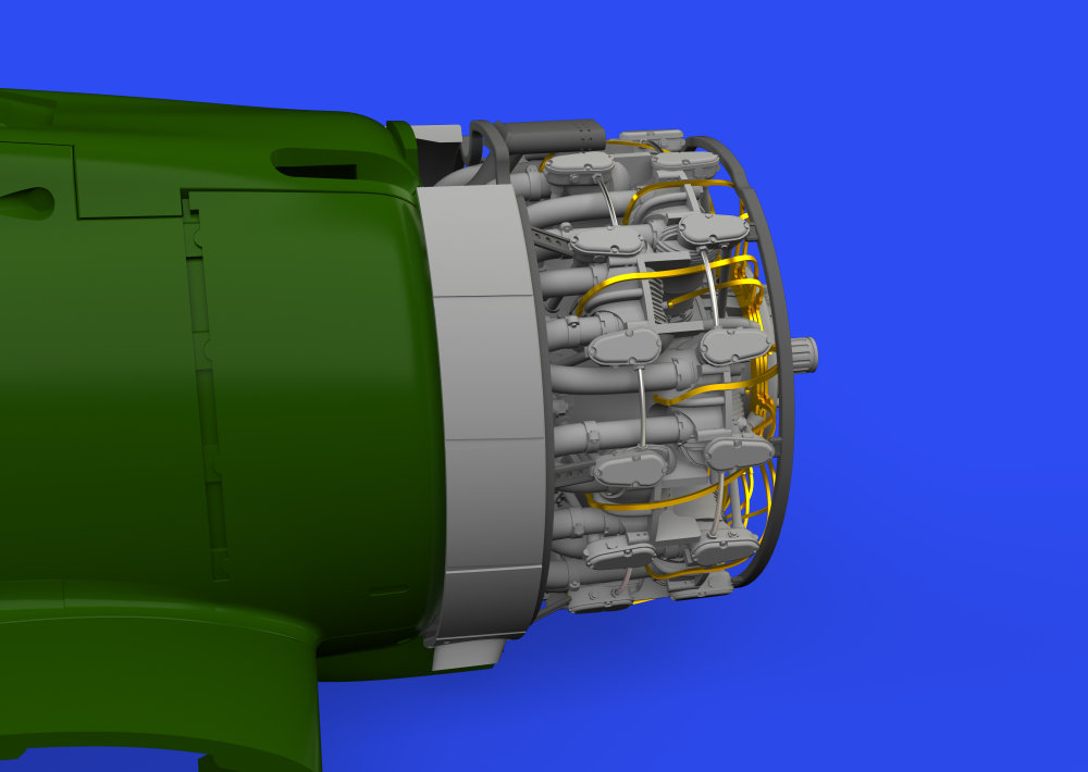 BRASSIN 1/48 A6M2 engine complete PRINT (EDU)