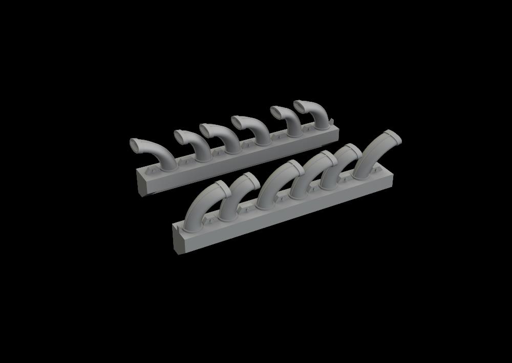 BRASSIN 1/72 Fw 190D exhaust stacks PRINT (IBG)