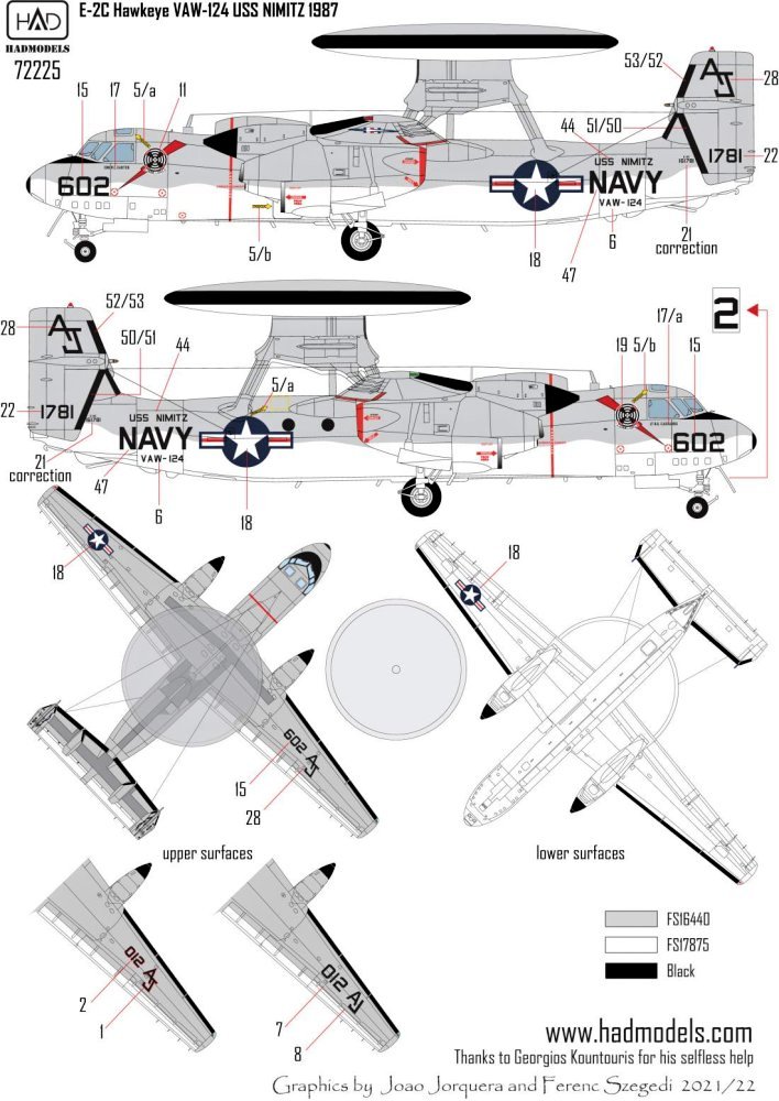 1/72 Decal E-2C/B Hawkeye 