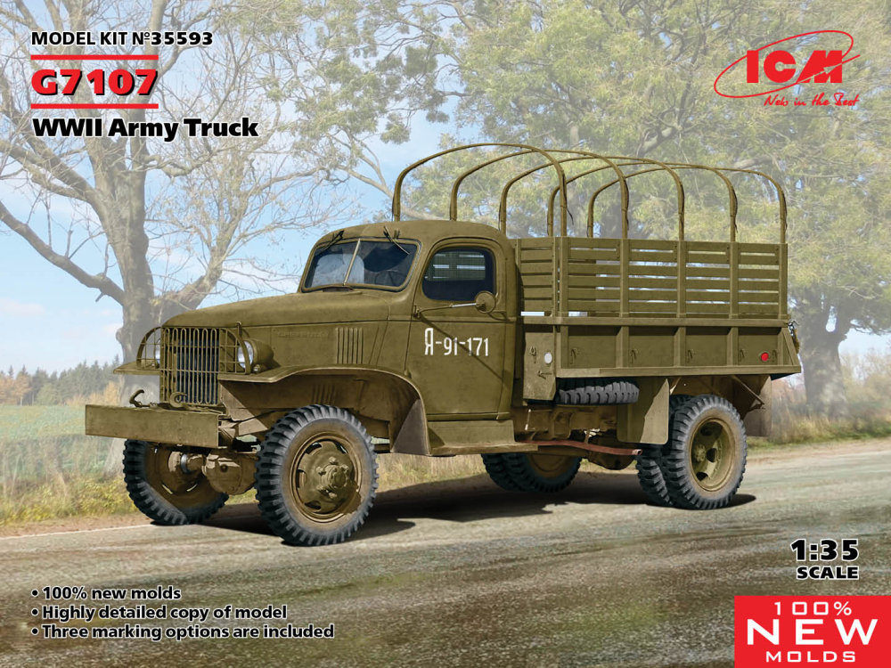 1/35 G7107, Army Truck WWII (3x camo)