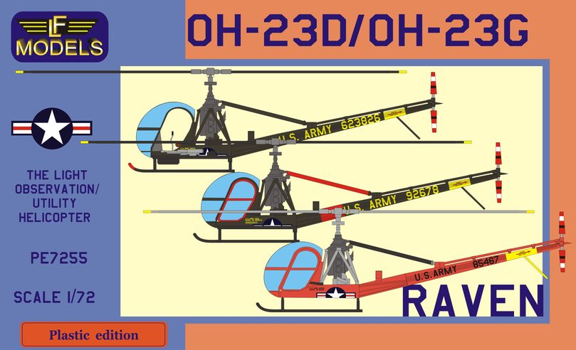 1/72 Hiller OH-23D/OH-23G Raven (3x camo)