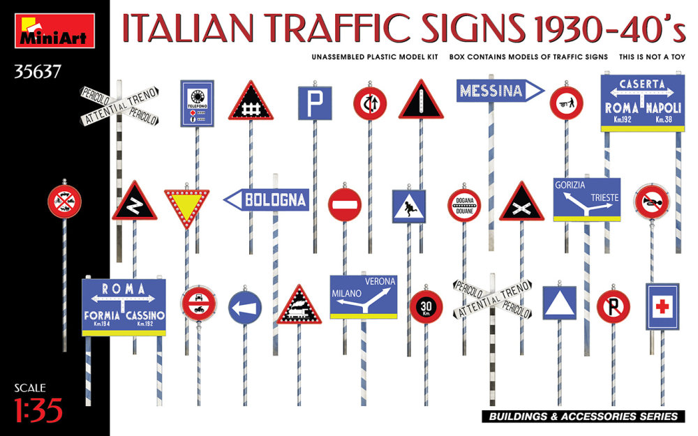 1/35 Italian Traffic Signs 1930-40's