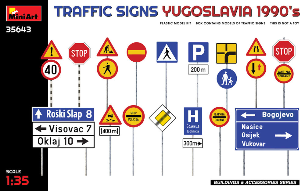 1/35 Yugoslavia Traffic Signs 1990's