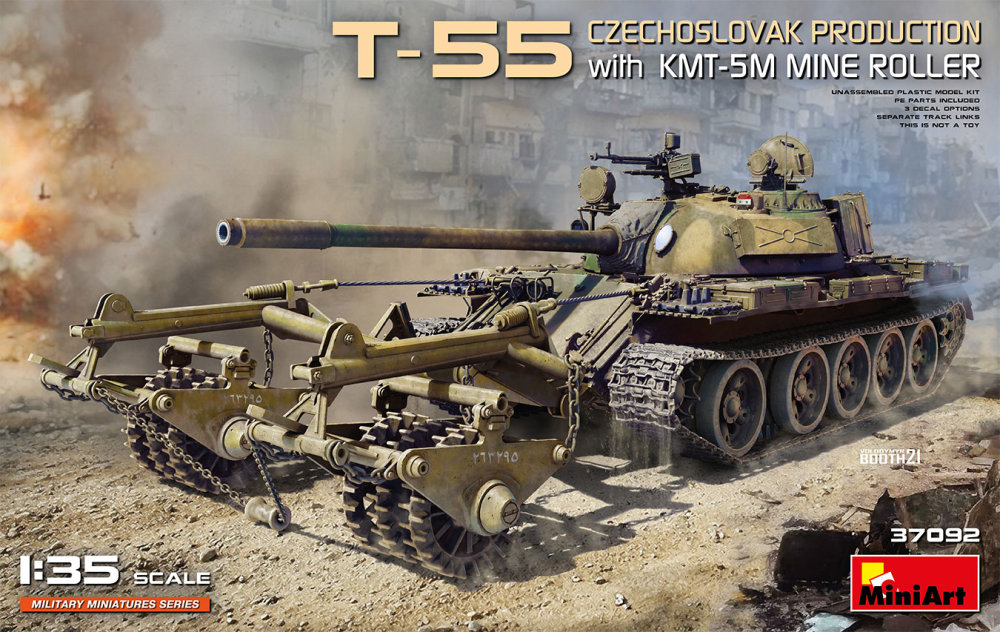 1/35 T-55 Czechoslovak Prod. w/ KMT-5M Mine Roller