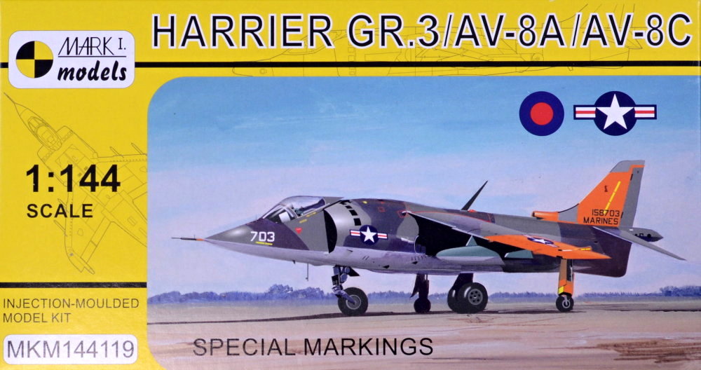 1/144 Harrier GR.3/AV-8A/AV-8C (4x camo)