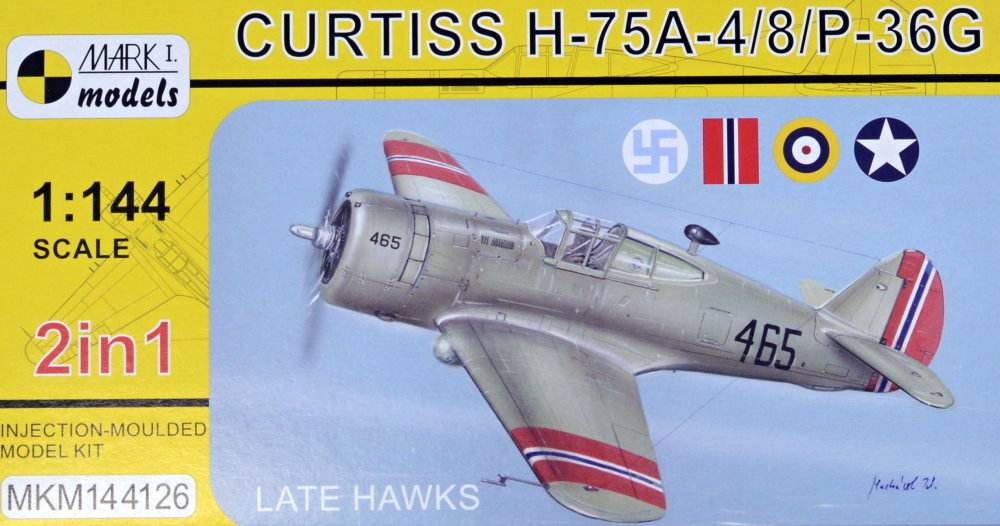 1/144 Curtiss H-75A-4/8/P-36G Late Hawks (2-in-1)