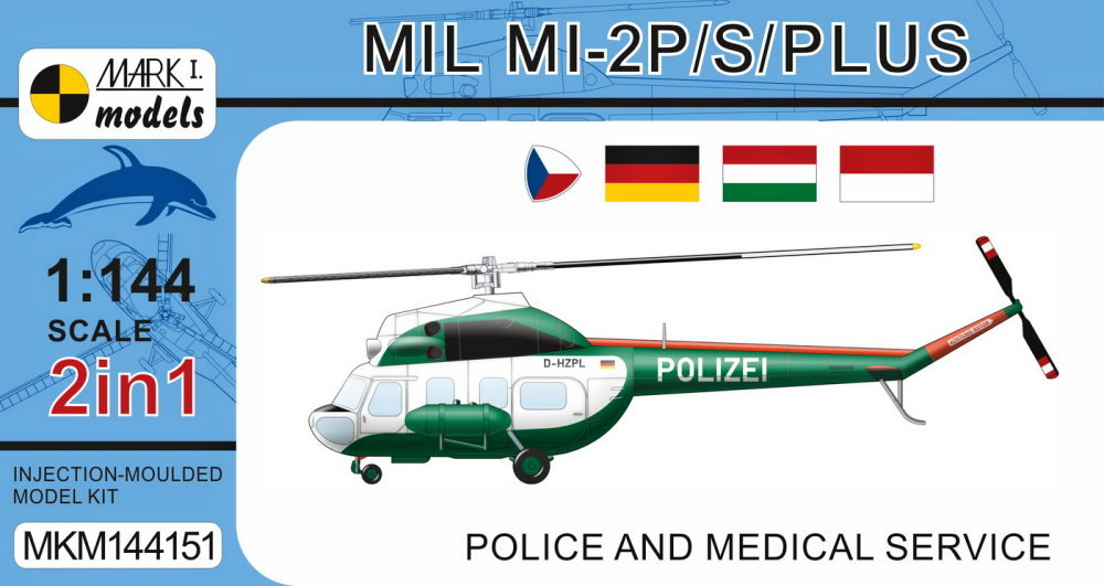 1/144 Mil Mi-2 P/S/PLUS 'Police&Medical' (2-in-1)