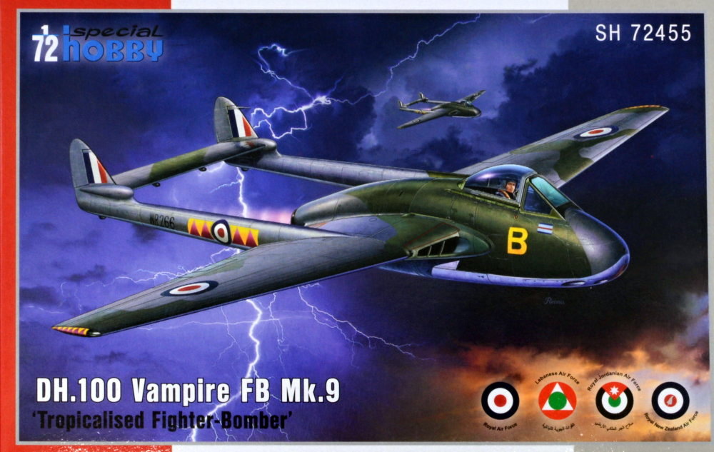 1/72 DH.100 Vampire FB Mk.9 (5x camo)