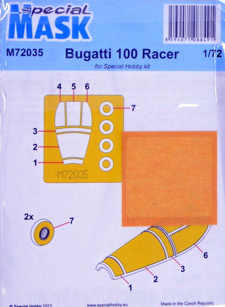 1/72 Mask for Bugatti 100 Racer (SP.HOBBY)