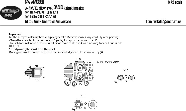 1/72 Mask A-4M/KU Skyhawk BASIC (H.2000/FUJI)