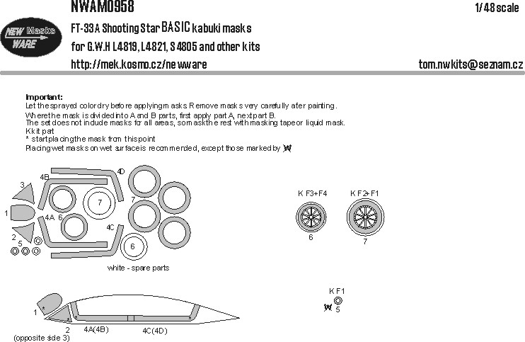 1/48 Mask FT-33A Shooting Star BASIC (GWH)