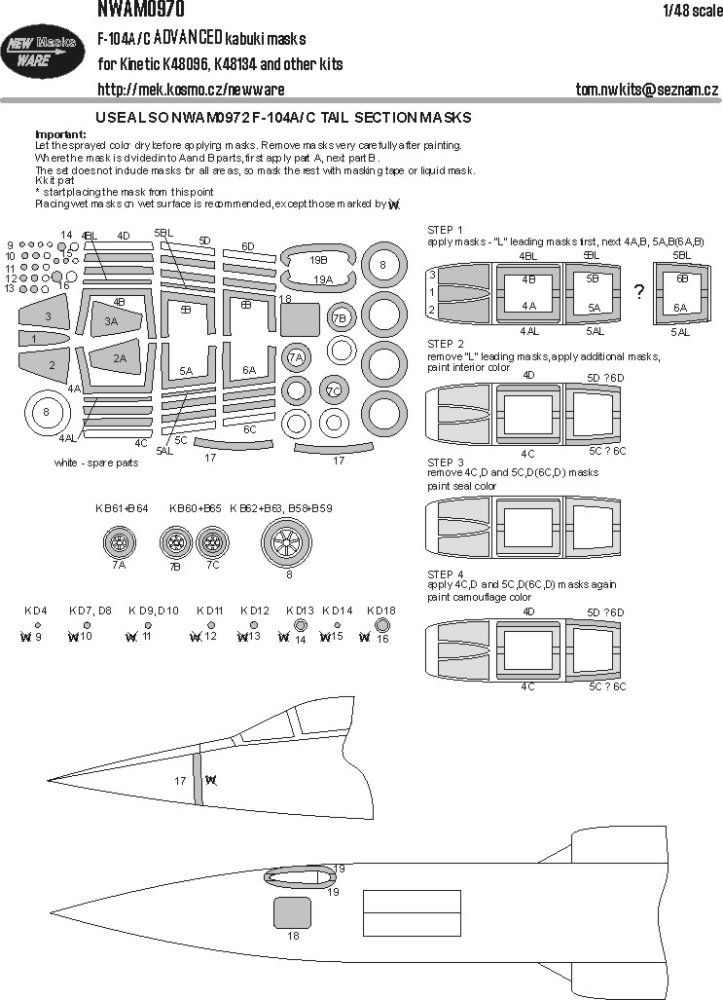 1/48 Mask F-104A/C ADVANCED (KIN)