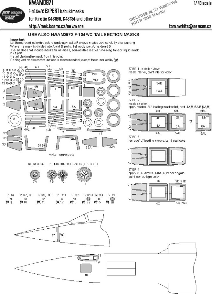 1/48 Mask F-104A/C EXPERT (KIN)