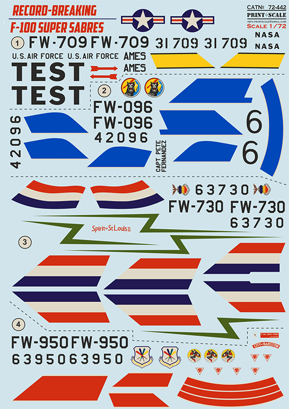 1/72 Record-Breaking F-100 Super Sabre (wet decal)