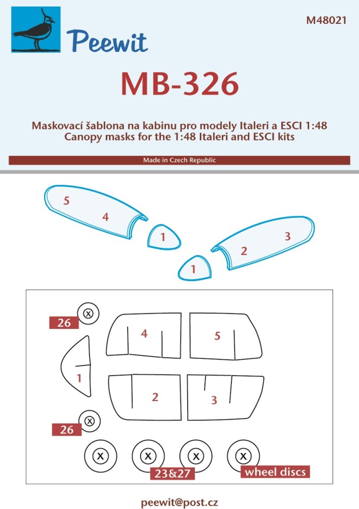 1/48 Canopy mask MB-326 (ITAL/ESCI)