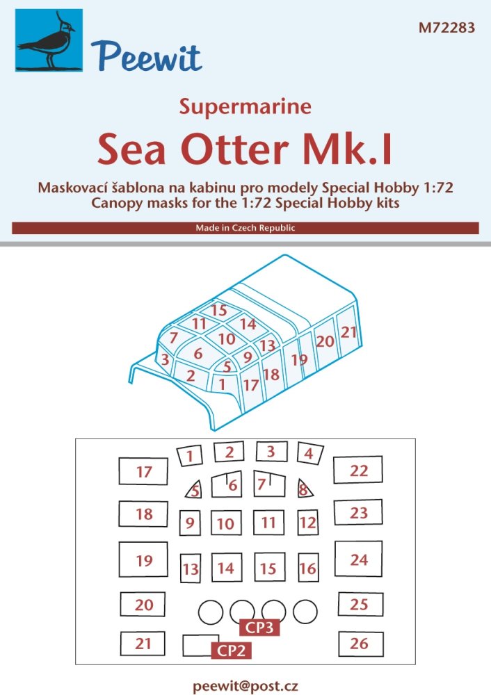 1/72 Canopy mask Sea Otter Mk.I (SP.HOBBY)