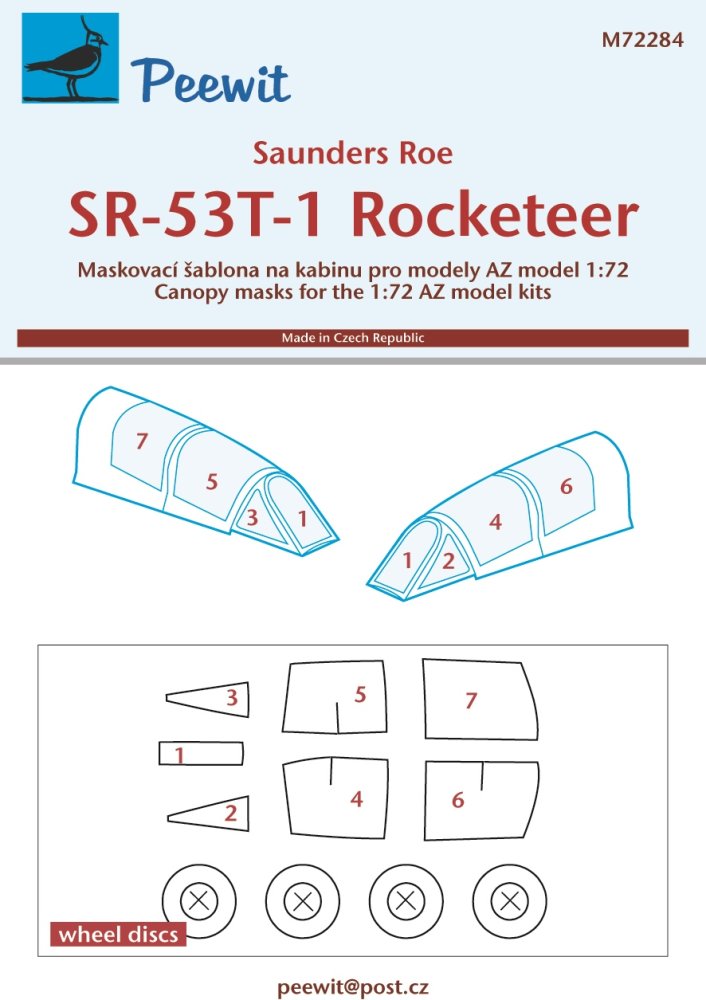 1/72 Canopy mask SR-53T-1 Rocketeer (AZ)