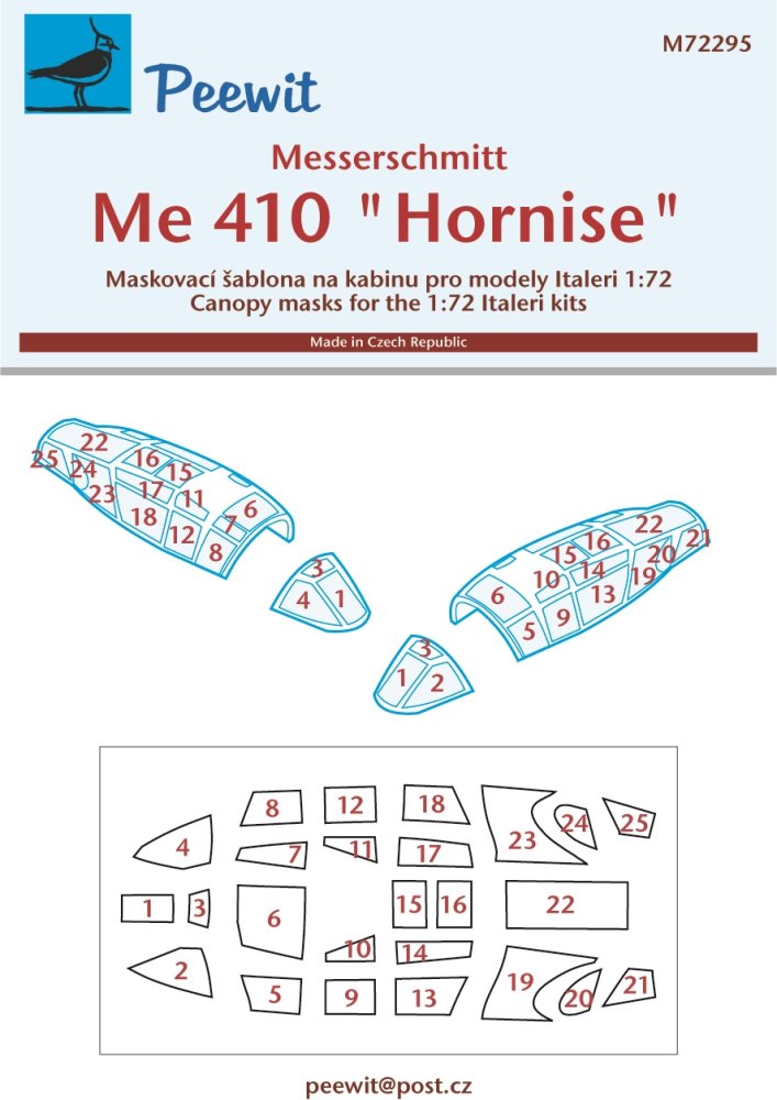 1/72 Canopy mask Me 410 Hornise (ITAL)