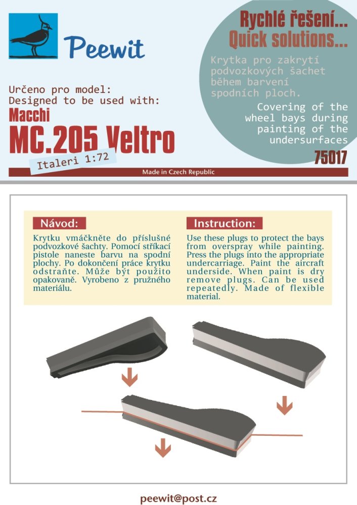 1/72 Wheel bay cover for MC.205 Veltro (ITAL)