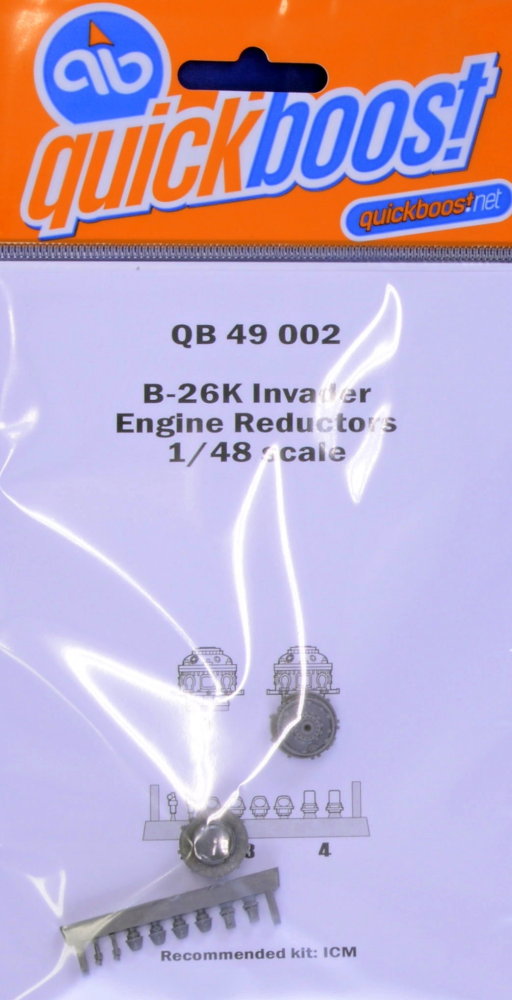 1/48 B-26K Invader engine reductors (ICM)